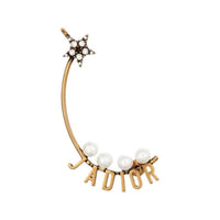 DIOR Crystal Earrings Women's Gold