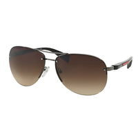PRADA Metal Aviator Sunglasses Men's Black