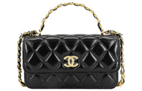 CHANEL Classic Flap CF Lambskin Shoulder Bag Crossbody Bag Regular Women's Black