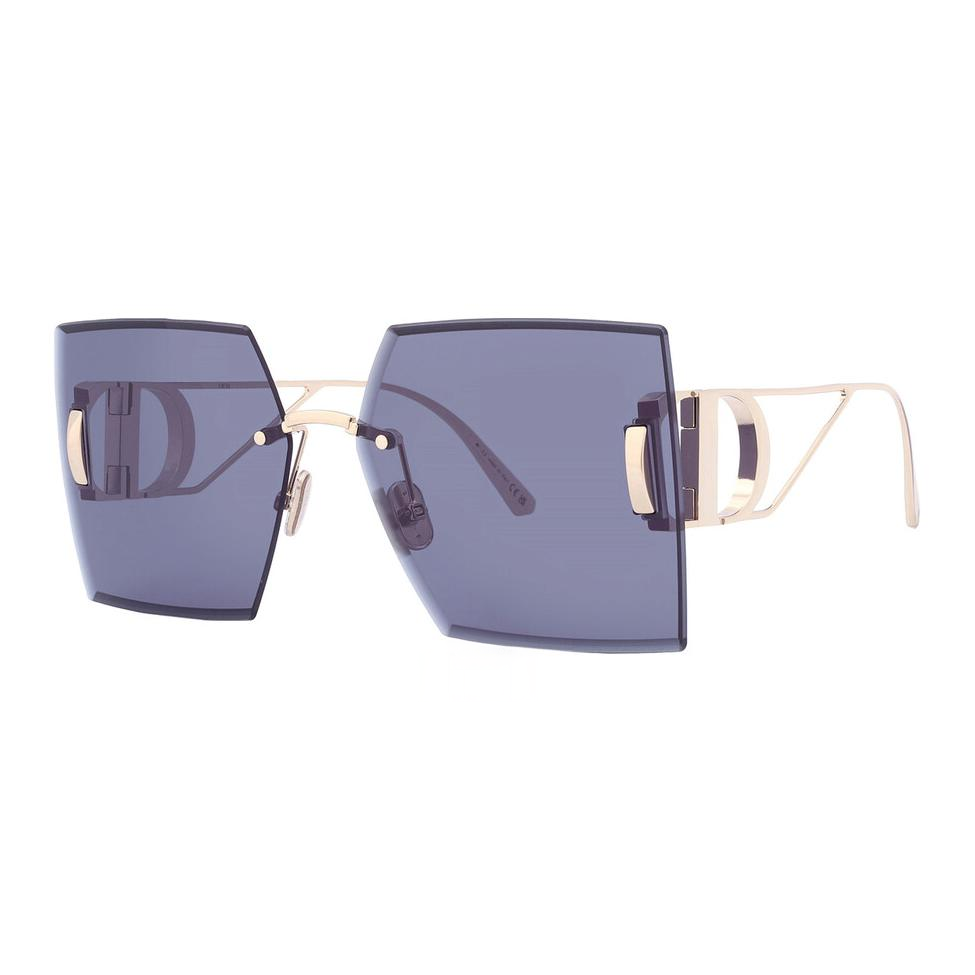 DIOR Metal Square Sunglasses Women's Gold