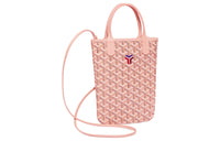 GOYARD Poitiers Canvas With Calfskin Tote Bag Shopping Bag Crossbody One Shoulder Handbags Mini Women's Pink