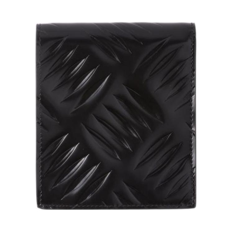 PRADA Brushed Leather Wallet Men's Black