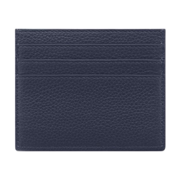 DIOR Cow Leather Card Holder Women's Marine Blue