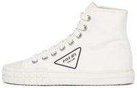 PRADA Canvas Shoes Women's High-Top White