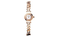 HERMES Wrist Watch Quartz Movement 18K Rose Gold Strap White Dial Women's