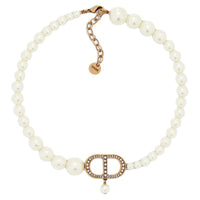 DIOR Metal Necklaces Women's White