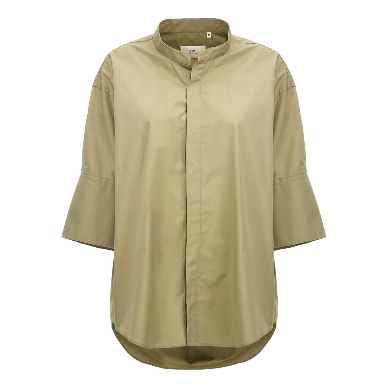 AMI Three-quarter Sleeve Shirt 'Green' USH218-CO0063-317