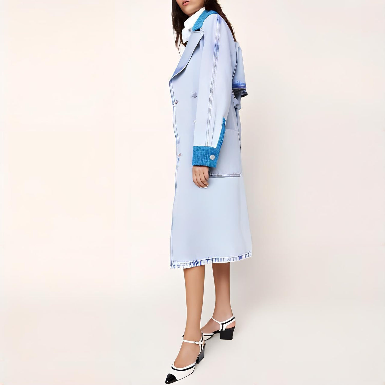 CHANEL Coats Women's Blue