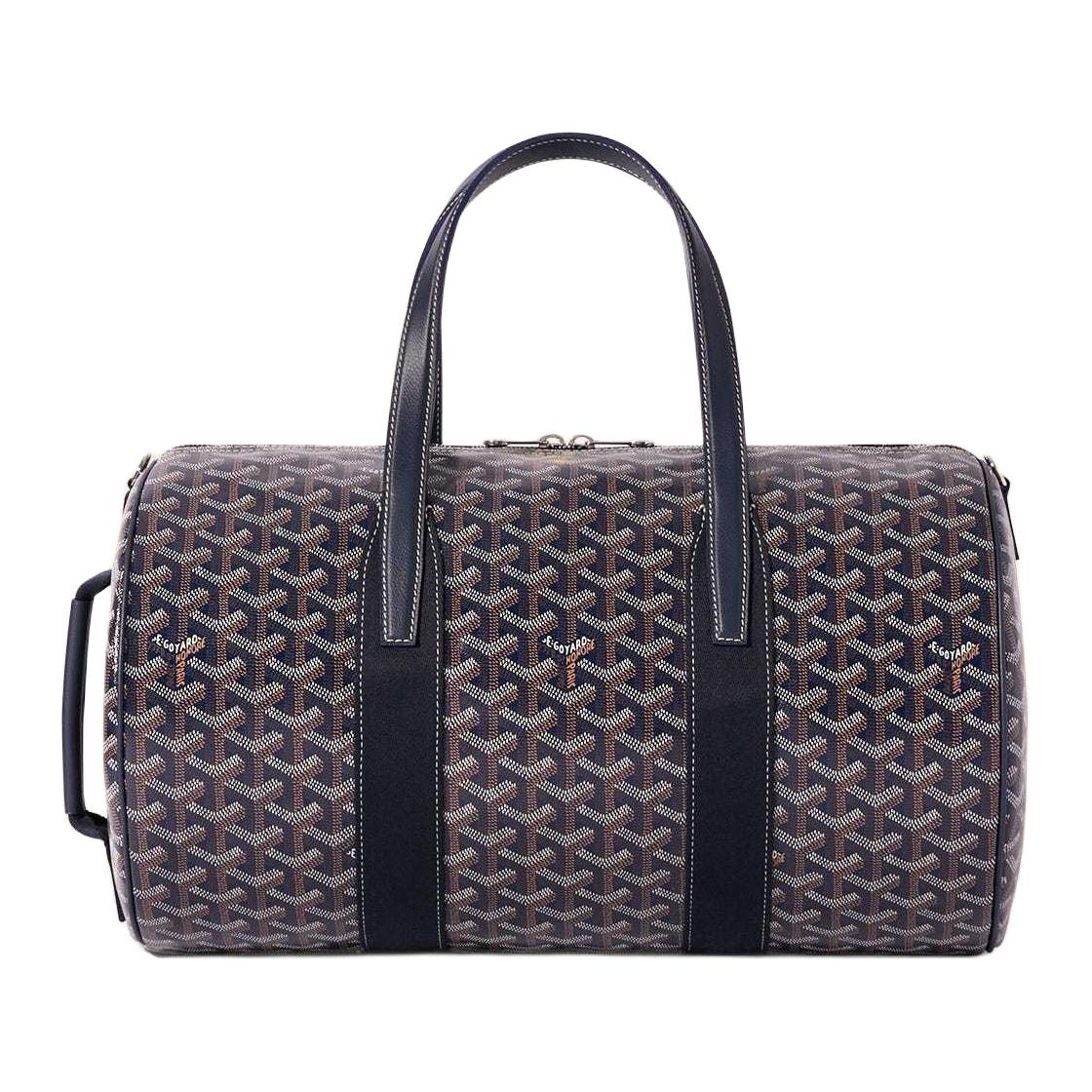 GOYARD Canvas With Calfskin Sports Bag Travel Bag Unisex Marine Blue