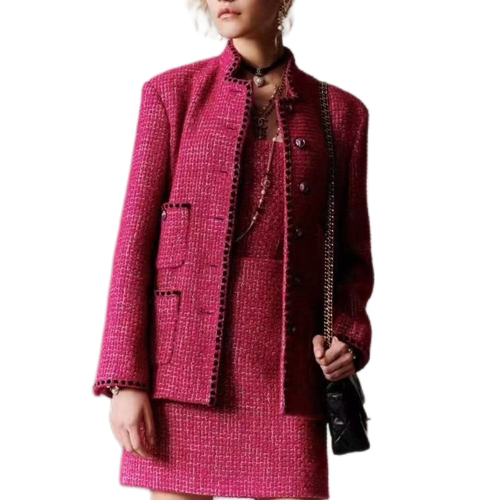 CHANEL Jackets Coats Women's Pink