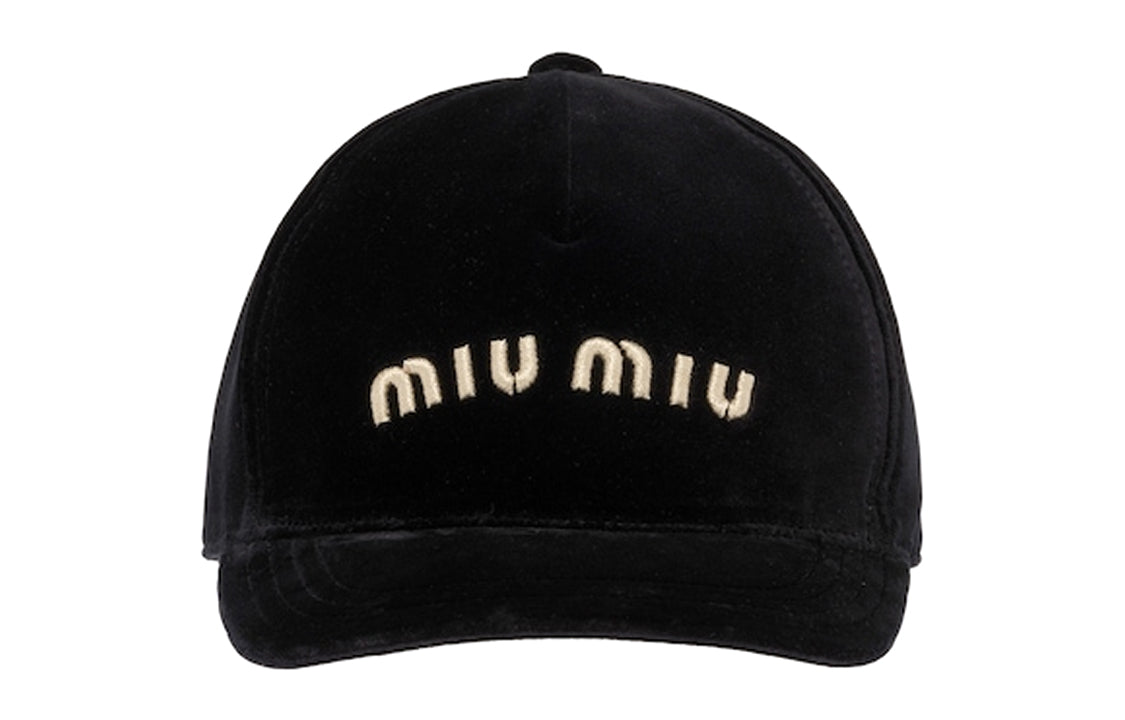 MIU MIU Cotton Baseball Caps Women's Black