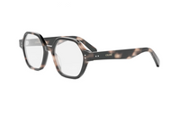 CELINE Acetate Irregular Shape Eyeglass Frames Unisex Tortoiseshell