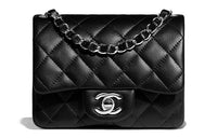 CHANEL Classic Flap CF Lambskin Square Fatty Crossbody Bag Shoulder Bag Women's Black