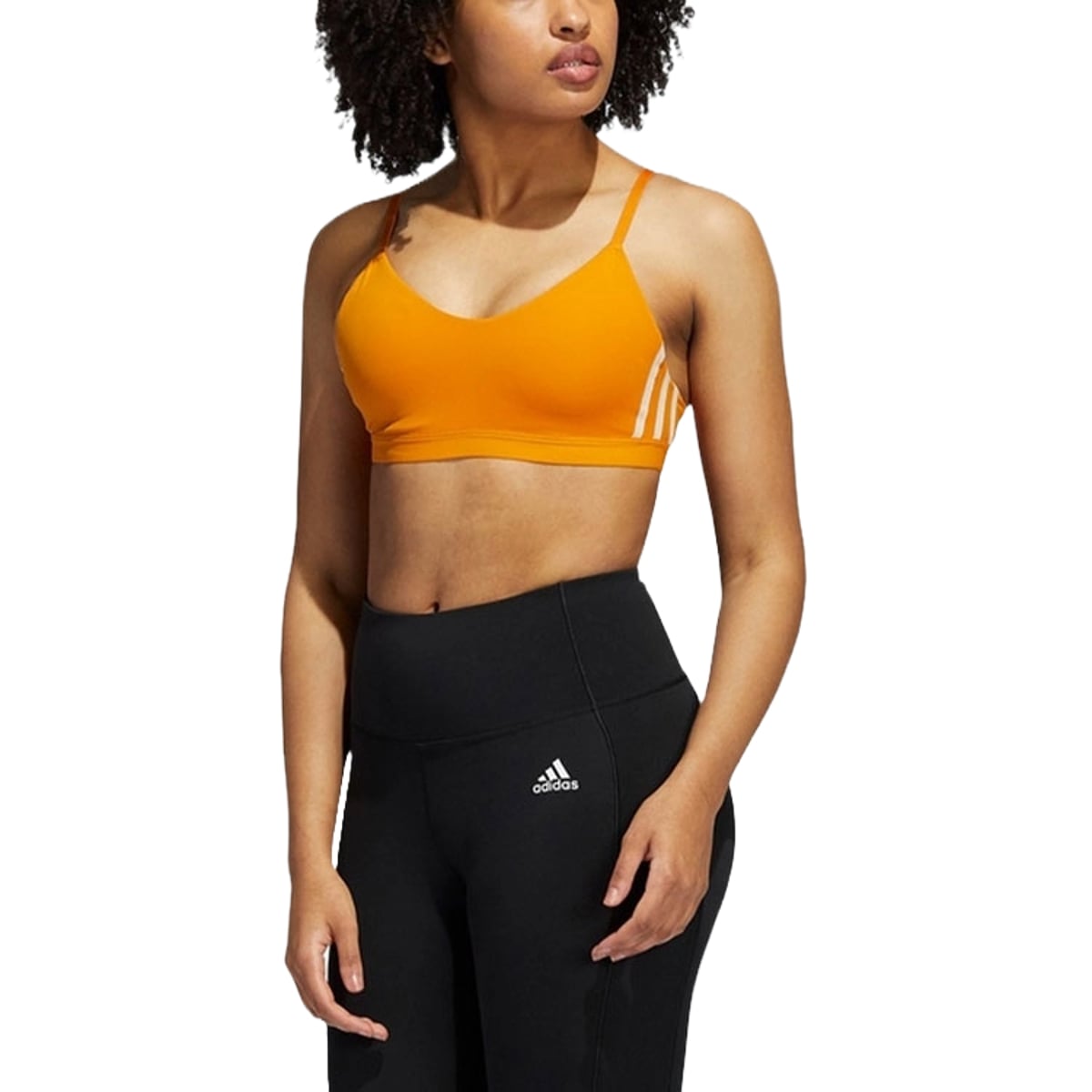 (WMNS) adidas All Me 3-Stripes Bra Asia Sizing 'Orange' GU7061