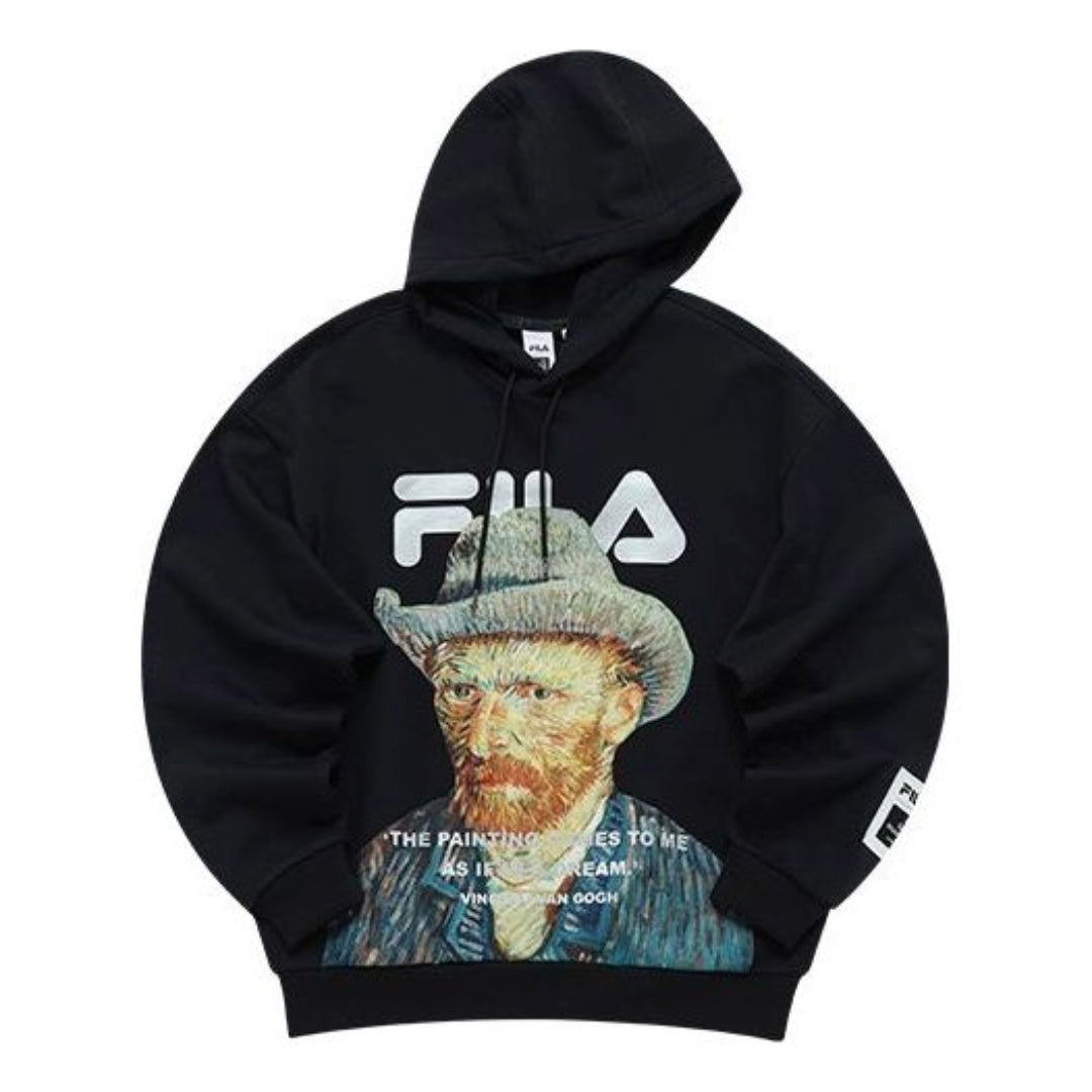 FILA x Van Gogh Museum Hoodie 'Black Multi-Color' F11M218202F-BK