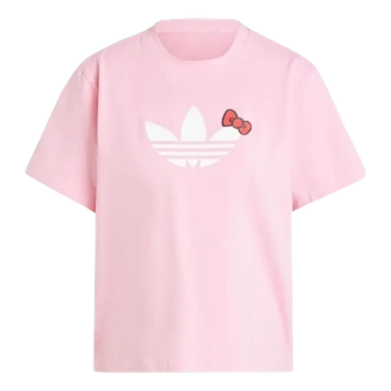 (WMNS) adidas x Hello Kitty Trefoil T-Shirt Asia Sizing 'Pink' IX7882