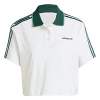 (WMNS) adidas Loose Crop Polo Shirt Asia Sizing 'White' IX3555