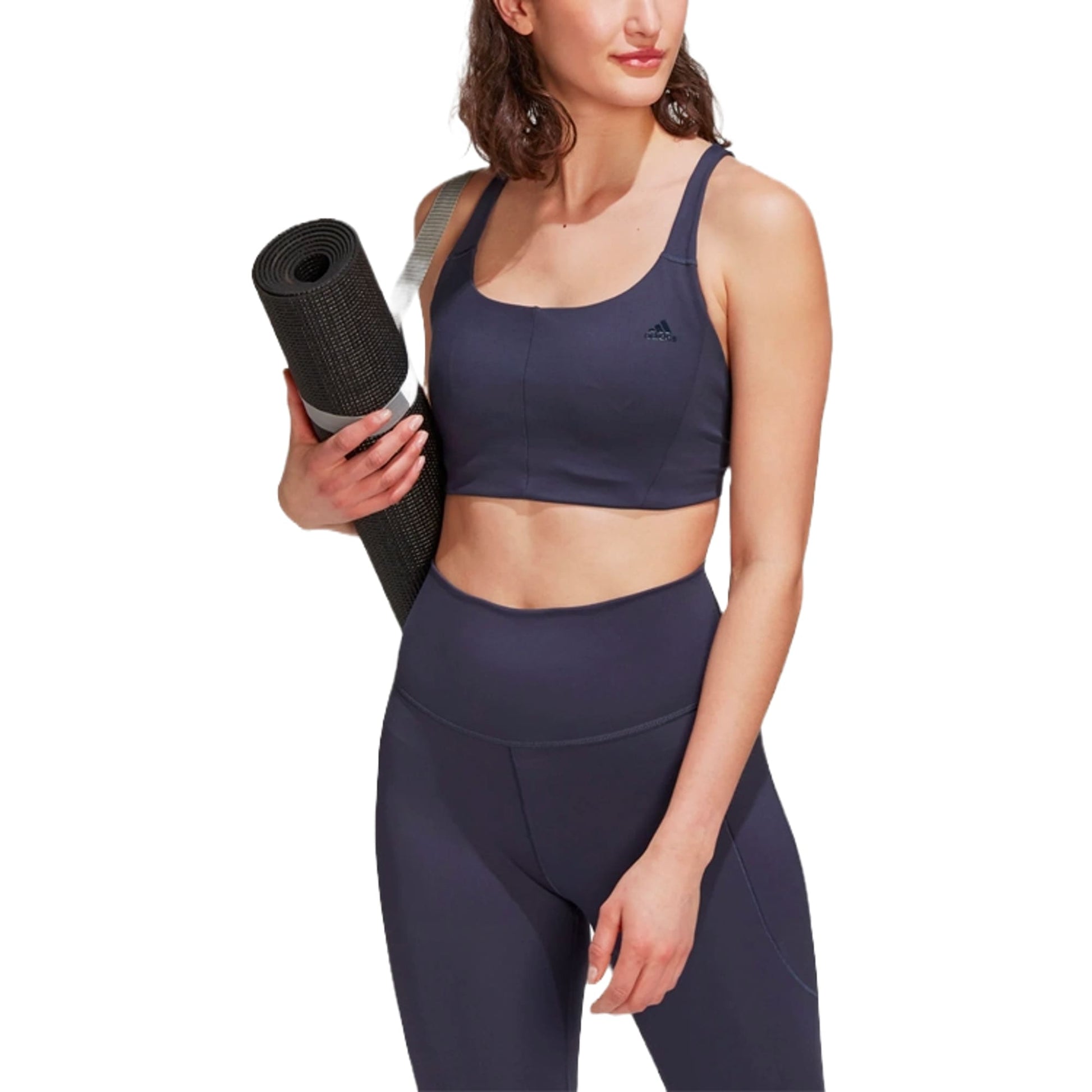 (WMNS) adidas CoreFlow Medium-Support Bra Asia Sizing 'Navy' HF2255
