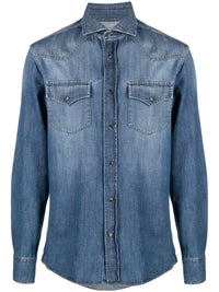 Brunello Cucinelli Slim-Cut Denim Shirt