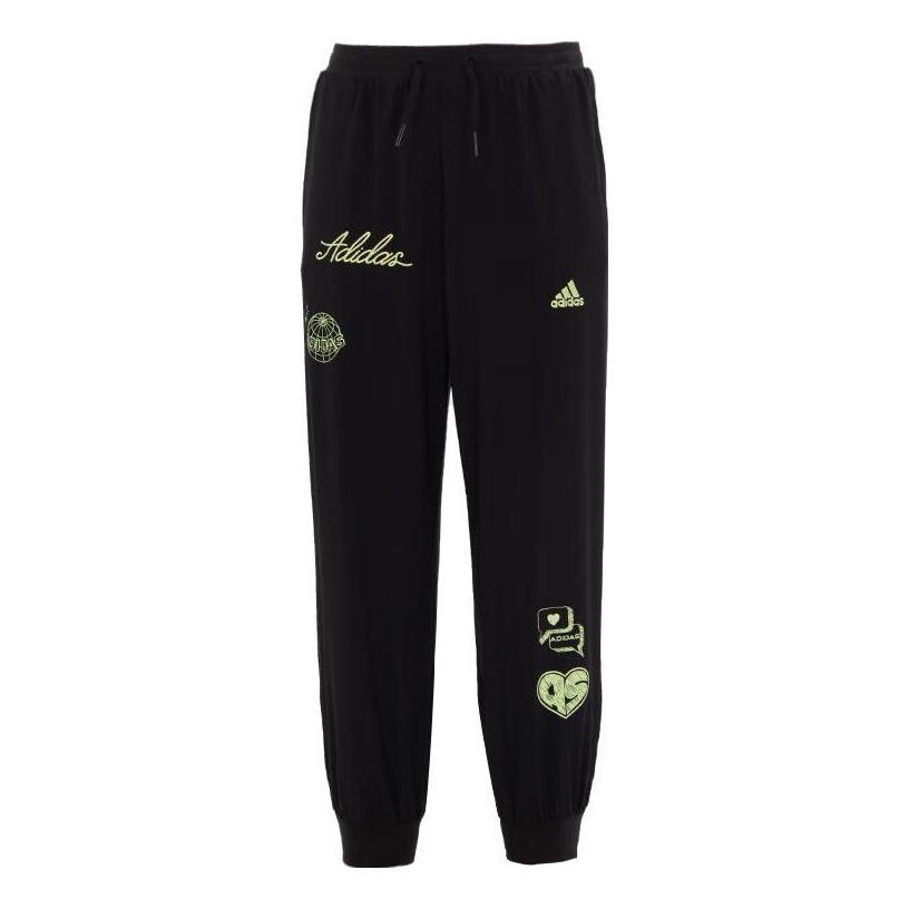 (GS) adidas Brand Love Woven Pants 'Black' IA1577