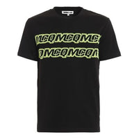 Alexander McQueen SS21 Embroidered Alphabet Logo Short Sleeve Tee 'Black Green' 277605-RNT30-1000