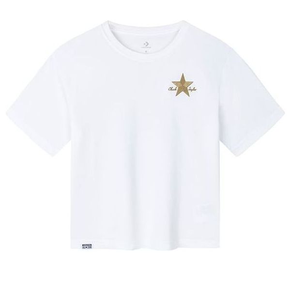 (GS) Converse Chuck Taylor Star Graphic T-Shirt 'White' CV2422041GS-001