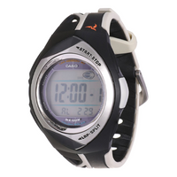 Men's CASIO Irregular Contrasting Colors Sports Gym Resin Strap Black White Gym Watch Mens BlackWhite Digital STR-200-1VDF