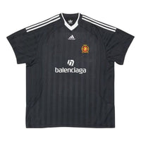 Balenciaga x adidas Oversized Soccer T-Shirt 'Black' 723663TNV131000