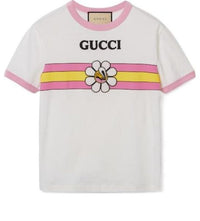 (WMNS) Gucci Cotton Jersey Printed T-Shirt 'Off White' 723566-XJGHL-9088