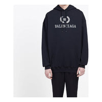 Men's Balenciaga BB Chest Logo Printing Black 556143TDV521000