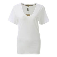Burberry V-Collar Embroidery SymbolShort-sleeved White 39684491