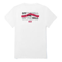 Vans Alphabet Printing Casual Short Sleeve Couple Style White VN0A4BRPWHT