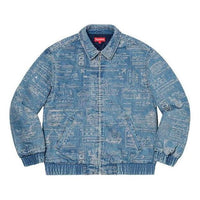 Supreme Checks Embroidered Denim Jacket 'Teal' SUP-SS20-452