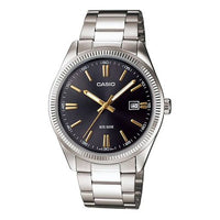 CASIO Stainless Steel Strap Quartz Waterproof Black Watch Dial Black Analog LTP-1302D-1A2