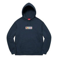 Supreme Bling Box Logo Hooded Sweatshirt 'Navy White' SUP-SS22-075