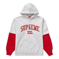 Supreme XXL Hooded Sweatshirt 'Grey Red' SUP-SS20-361