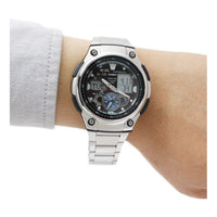 CASIO Sports Mens Silver Analog/Digital Combo AQ-190WD-1A2021