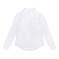 Men's Levis Solid Color Long Sleeves Shirt White 86619-0008