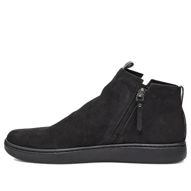 UGG Pismo Cowhide Zipper Skateboarding Shoes Black 1110979-BTNL