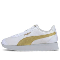 (WMNS) PUMA Turino Stacked Glitter Low Running Shoes White/Gold 371944-06