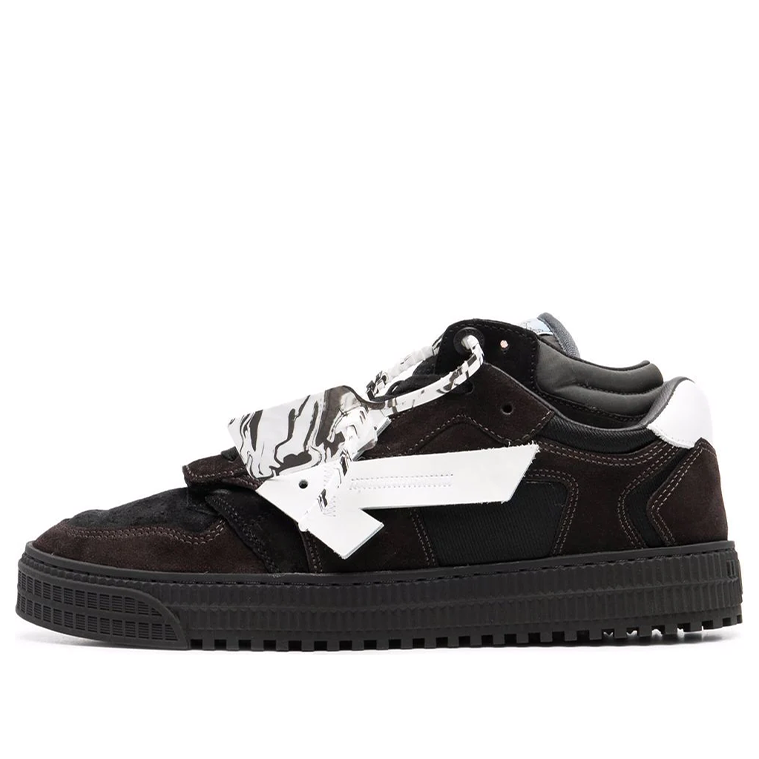 Off-White Floating Arrow Low-Top Sneakers 'Black White' OMIA151F21LEA0011001