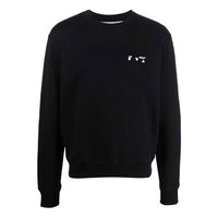 Men's Off-White FW21 Logo Round Neck Pullover Black OMBA025F21FLE0011001