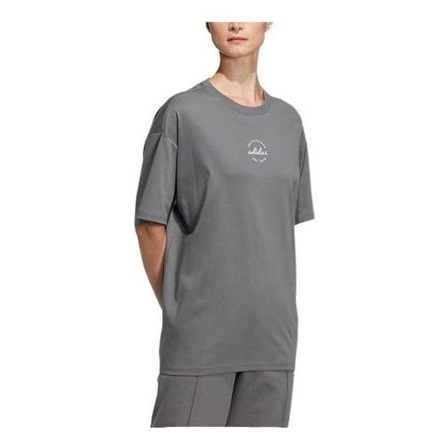 (WMNS) adidas T-Shirt Asia Sizing 'Grey' HZ7053