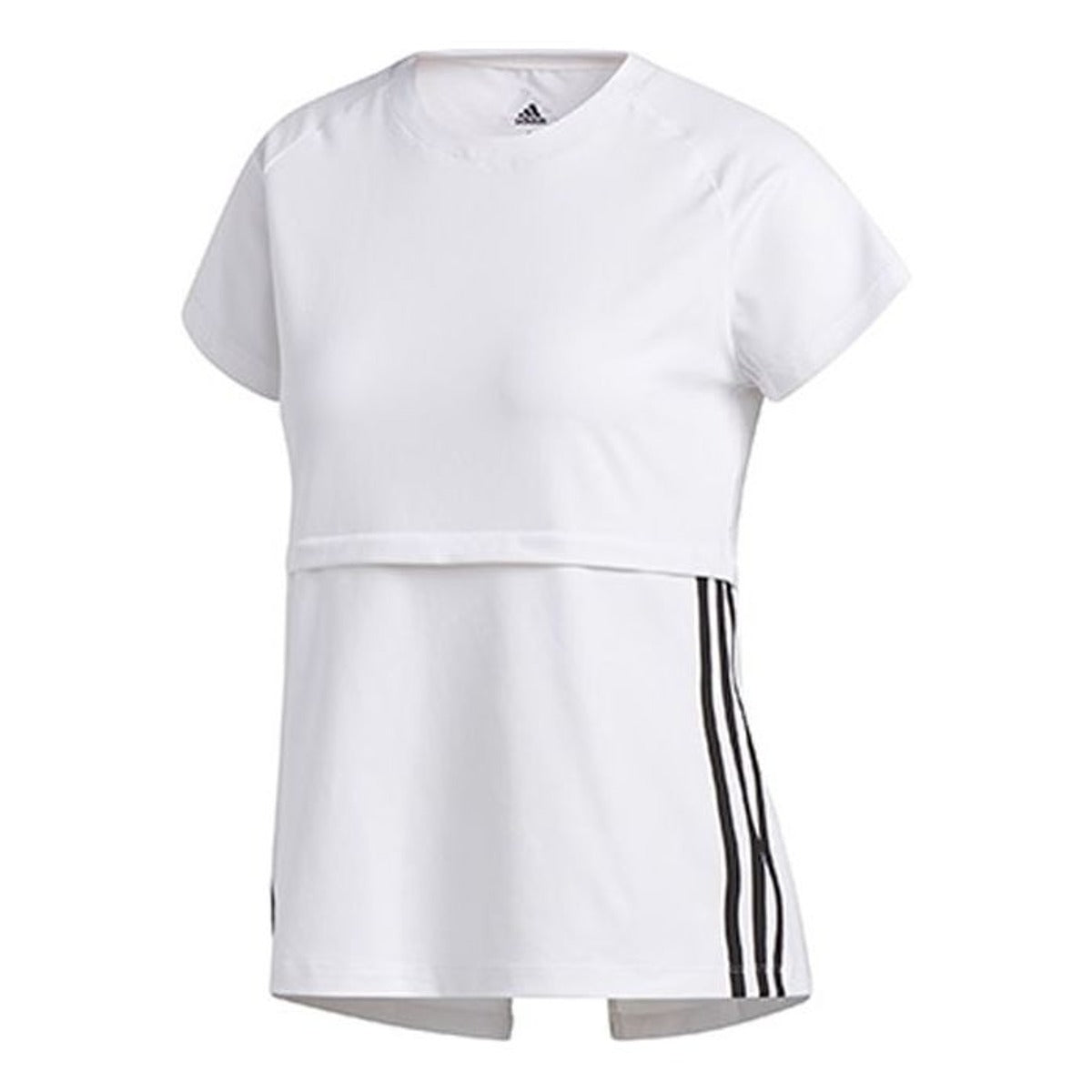 (WMNS) adidas 3-Stripes T-Shirt Asia Sizing 'White Black' FL2047