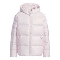 (GS) adidas Metallic Fabric Down Jacket Asia Sizing 'Pink' H45022