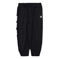 (GS) adidas Straight 3/4 Length Pants Asia Sizing 'Black White' HM0945