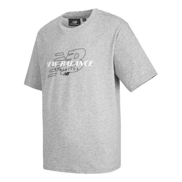 New Balance Logo T-Shirt 'Grey White' 5EC2U843-MGR
