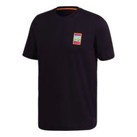 adidas originals Pattern Printing Casual Sports Short Sleeve Black GP1118