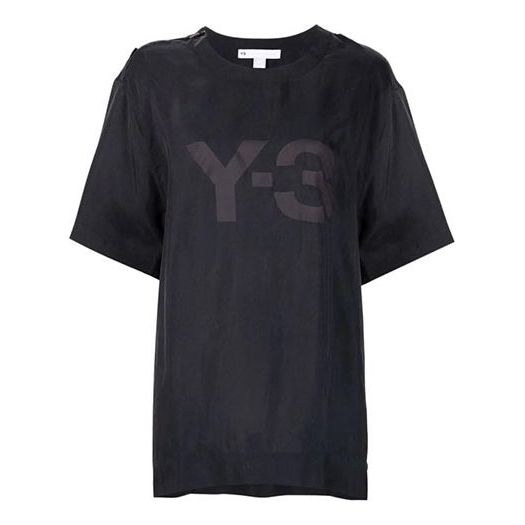 Y-3 SS21 Classic Printing Large Logo Round Neck Short Sleeve Unisex Black GV6044