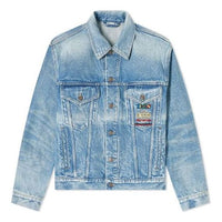 Gucci Nautical Logo Pocket Denim Jacket For Men Blue 594850-XDAX0-4206